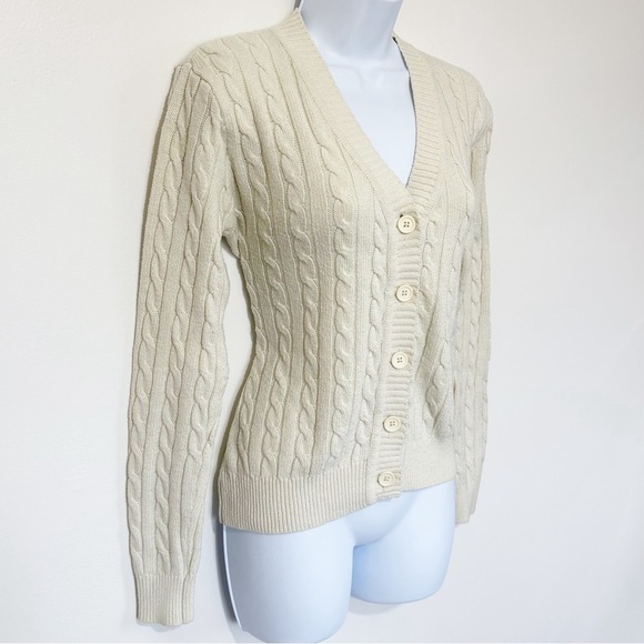 Brandy Melville John Galt Wool Blend Cable Knit Cardigan - Picture 2 of 11